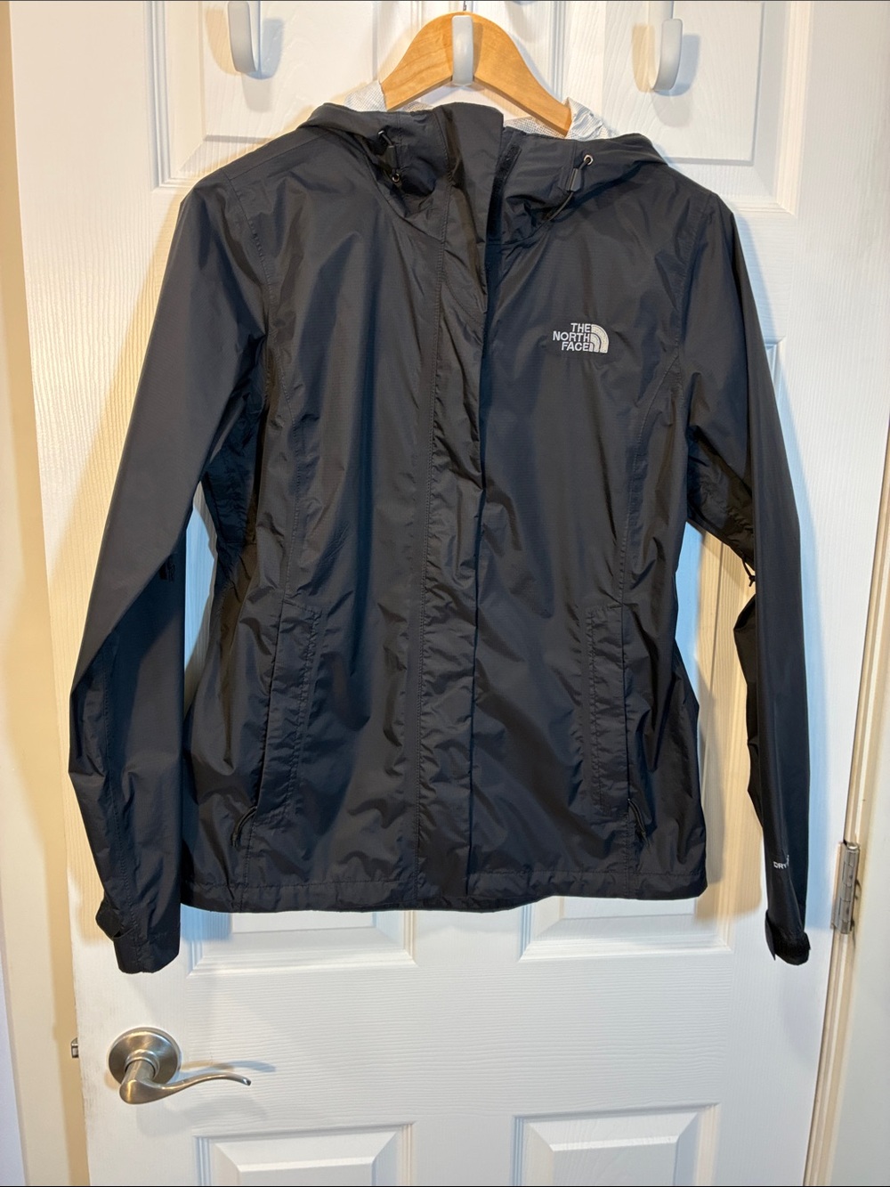 The North Face Women's Black Hooded Rain Shell Jacket